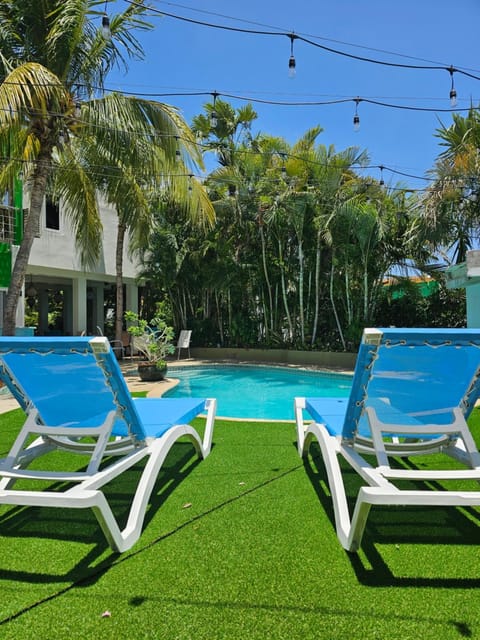 Garden view, Pool view, Swimming pool, sunbed