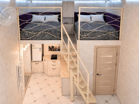 Bed, Photo of the whole room, Bedroom, bunk bed, wardrobe