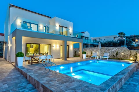 Property building, Swimming pool, Sunset