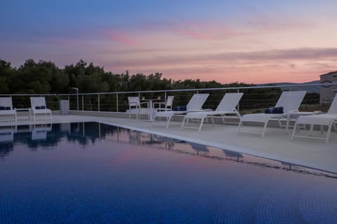 Swimming pool, Sunset