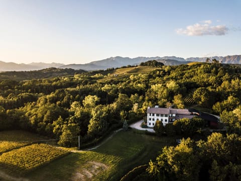 Property building, Natural landscape, Bird's eye view, Sunset