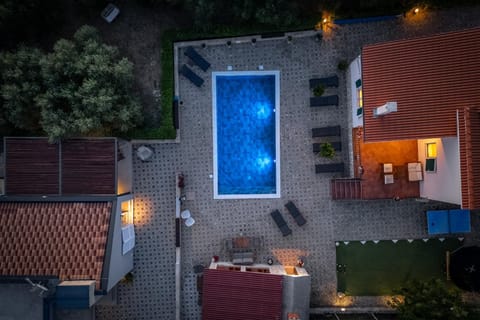 Property building, Night, Pool view, sunbed