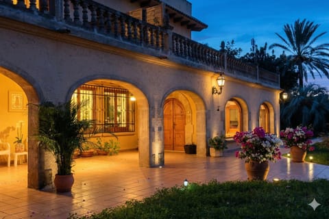 Property building, Patio, Night