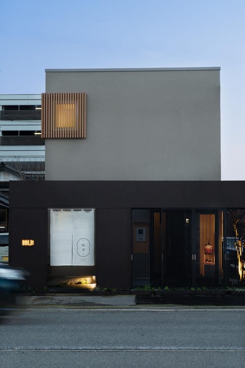 Facade/entrance, Night, Sunset