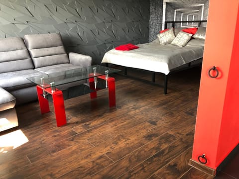 Bed, Living room, Photo of the whole room, Seating area, Bedroom