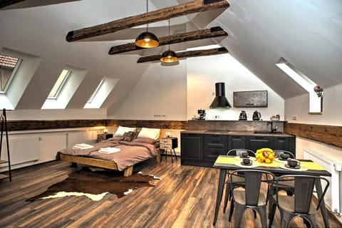 Kitchen or kitchenette, Living room, Bedroom