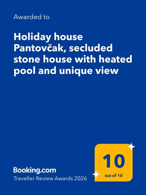 Holiday house Pantovčak, secluded stone house with heated pool and unique view Bed and Breakfast in Lika-Senj County