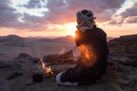 Restaurant/places to eat, Natural landscape, Mountain view, Breakfast, Sunset