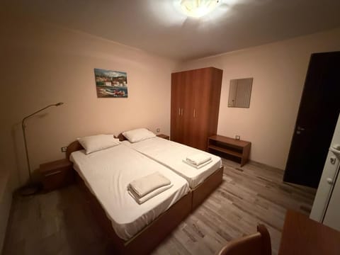 Bed, Photo of the whole room, Bedroom, towels, wardrobe