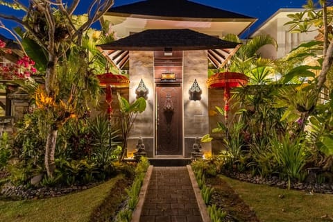 Property building, Night, Garden view