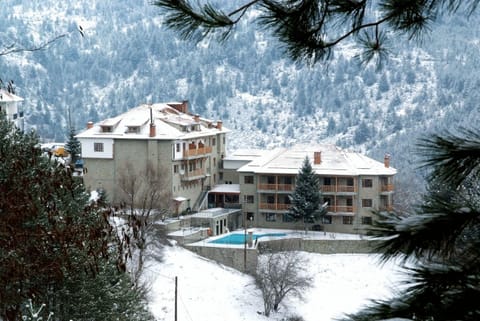 Facade/entrance, Winter, Pool view, Swimming pool