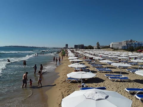 Nearby landmark, Communal lounge/ TV room, Day, People, Natural landscape, Beach, Evening entertainment, Sea view, group of guests, sunbed