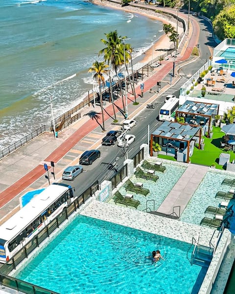 People, Natural landscape, Bird's eye view, Beach, Sea view, Swimming pool, Location, sunbed