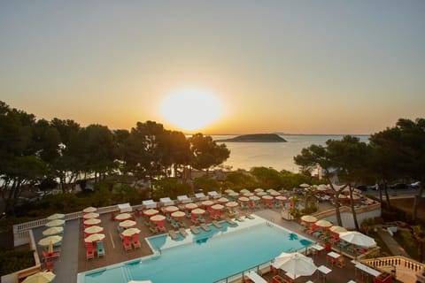 Pool view, Sea view, Swimming pool, Sunset