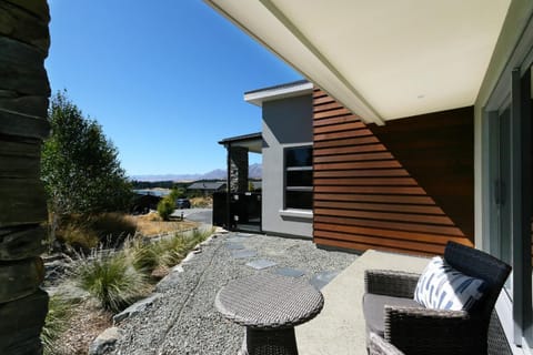 Patio, Facade/entrance, Summer, Lake view, Mountain view