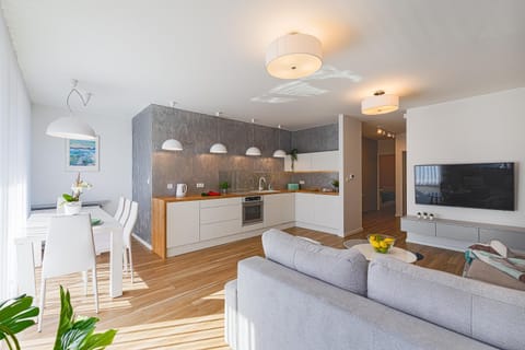 Kitchen or kitchenette, Living room, Dining area