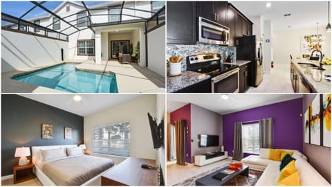 Patio, Bed, Bedroom, Swimming pool, Family, kitchen