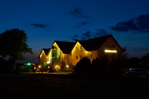Facade/entrance, Night, Sunset