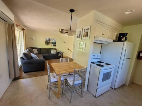 Bed, Kitchen or kitchenette, Living room, Seating area, Dining area, pet friendly, stove, air conditioner