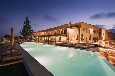 Property building, Night, Pool view