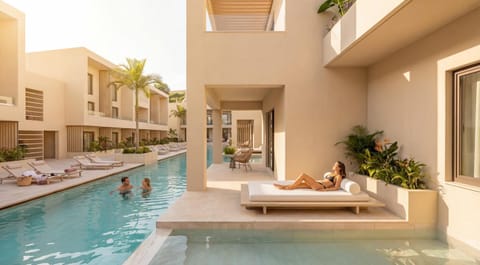 Property building, Pool view, Swimming pool