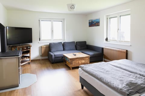 Bed, TV and multimedia, Living room, Photo of the whole room, Seating area