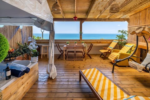 Patio, View (from property/room), Sea view, sunbed