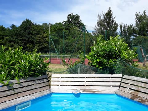 Property building, Tennis court, Pool view, Swimming pool
