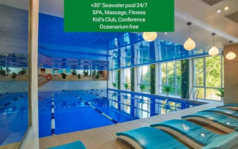 Swimming pool, sunbed
