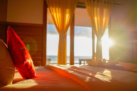 Bed, Sea view