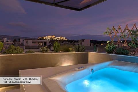 Night, Hot Tub, Mountain view