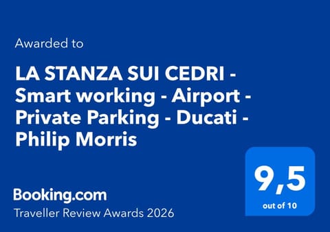 LA STANZA SUI CEDRI - Smart working - Airport - Private Parking - Ducati - Philip Morris Apartment in Bologna