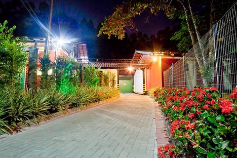 Property building, Night, Garden, Garden view