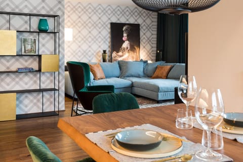 Living room, Seating area, Dining area