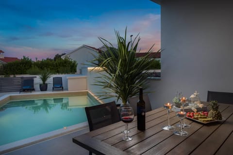 Swimming pool, Swimming pool, Sunset