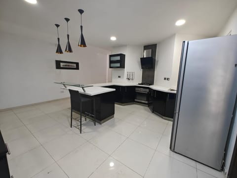 Kitchen or kitchenette, oven