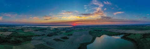 Natural landscape, Bird's eye view, Sunset