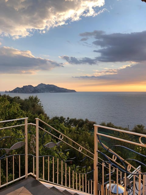 Natural landscape, View (from property/room), Balcony/Terrace, Sea view, Sunset