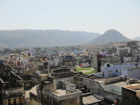 Day, City view, Mountain view