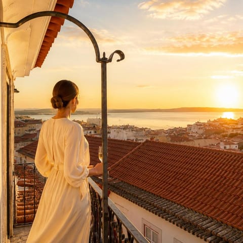 City view, Sea view, Sunset