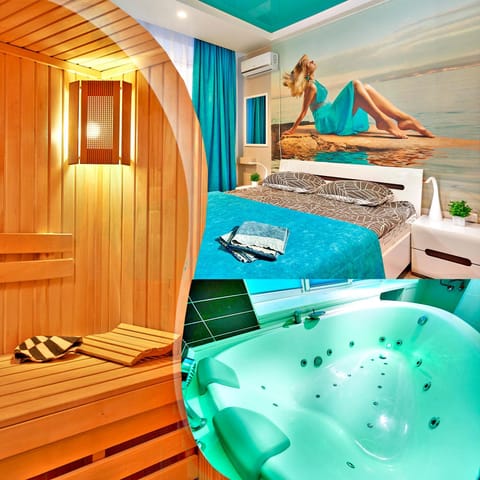 Bed, Hot Tub, Spa and wellness centre/facilities, Spa and wellness centre/facilities, Photo of the whole room, Bedroom, Bath, towels