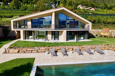 Property building, Patio, Garden, Swimming pool