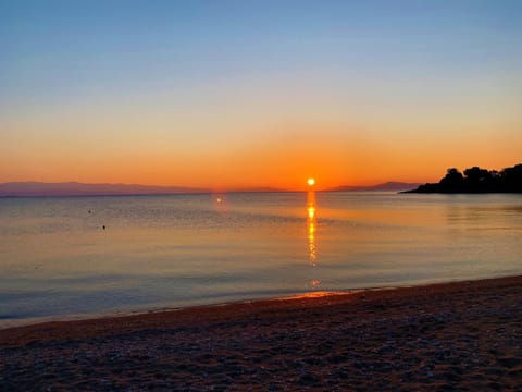 Beach, Sea view, Sunset