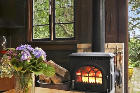 Living room, fireplace