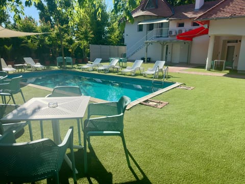 Property building, Swimming pool, Inner courtyard view, sunbed