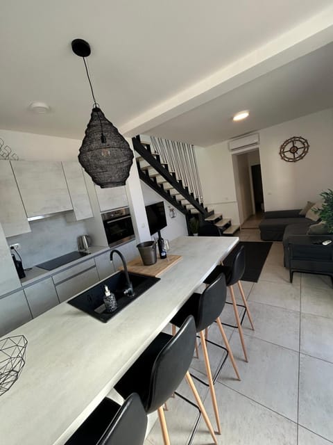 Living room, kitchen