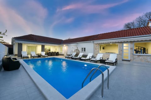 Swimming pool, Swimming pool, Sunset