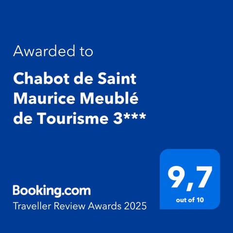 Chabot de Saint Maurice Meublé de Tourisme 3*** Apartment in Chambery