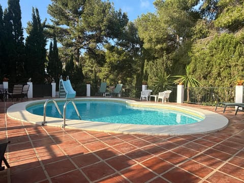 Spring, Day, Natural landscape, Garden, Garden view, Pool view, Swimming pool, sunbed