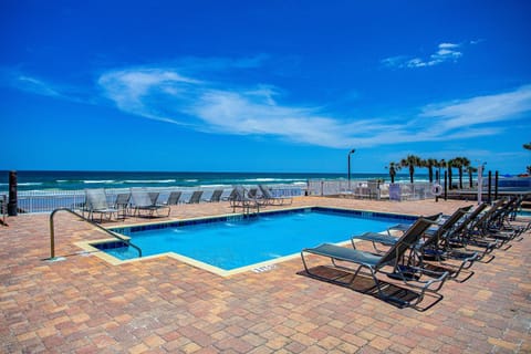 Day, Natural landscape, Beach, Pool view, Sea view, Swimming pool, sunbed